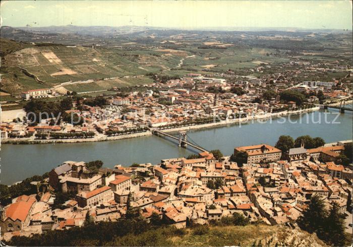 Tournon-sur-Rhone Fliegeraufnahme