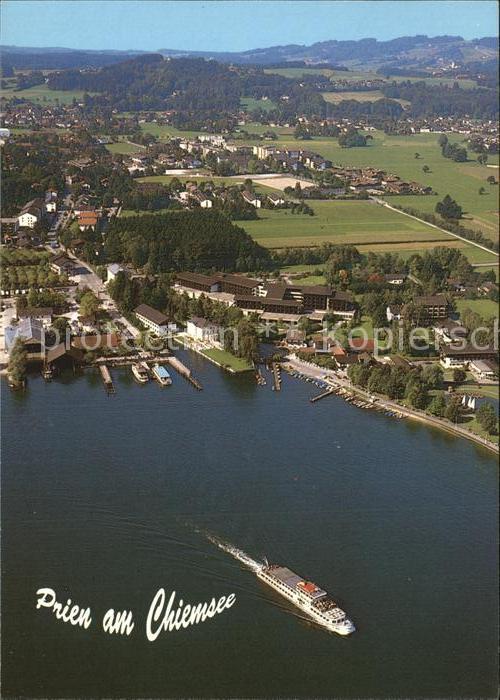 Prien Chiemsee Fliegeraufnahme Hafen Prien-Stock  Fraueninsel Herrenchiemsee