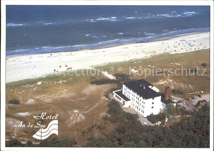 Dierhagen Ostseebad Fliegeraufnahme Hotel An der See mit Strand