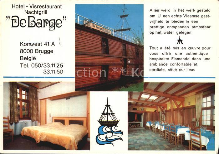BRUGGE Bruges Belgie Hotel Restaurant De Barge