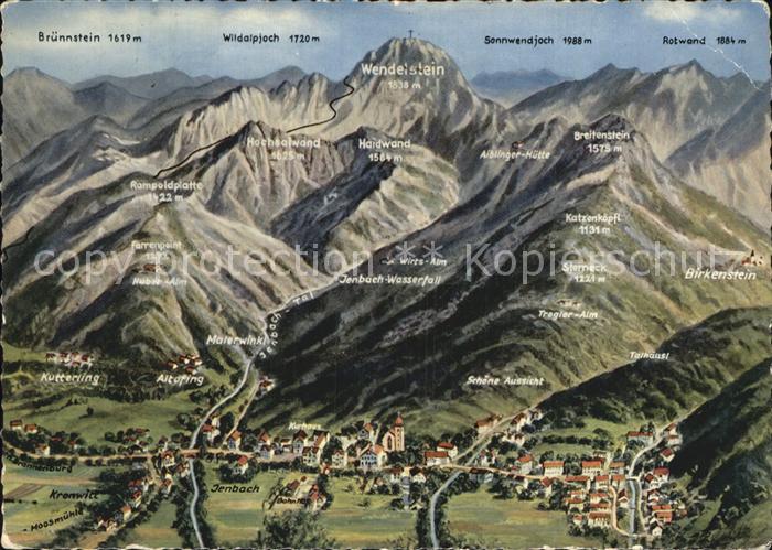 Feilnbach Bad Panoramakarte am Wendelstein
