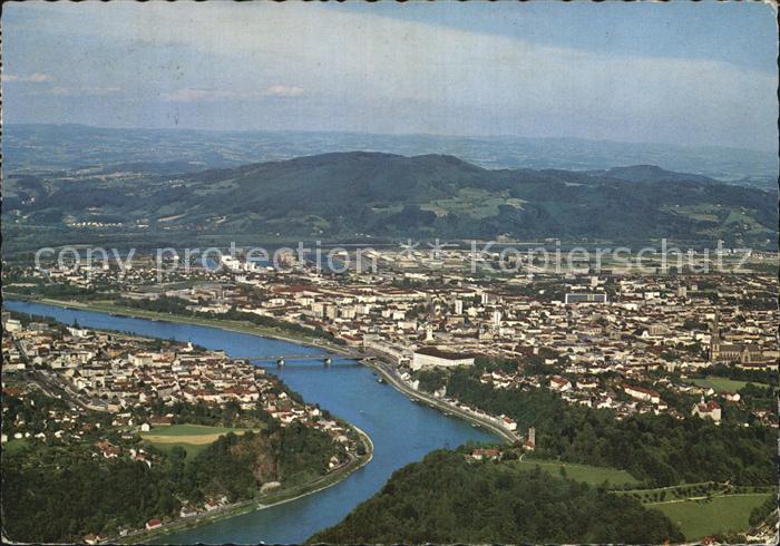 Linz Donau Fliegeraufnahme