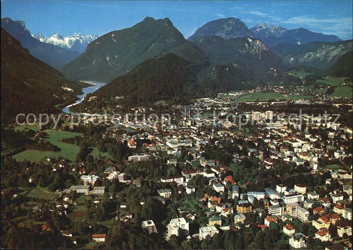 Bad Reichenhall Fliegeraufnahme mit Reiteralpe Loferer-Steinberge