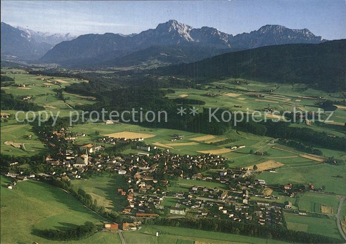 Teisendorf Oberbayern Fliegeraufnahme mit Hochstaufen Zwiesel