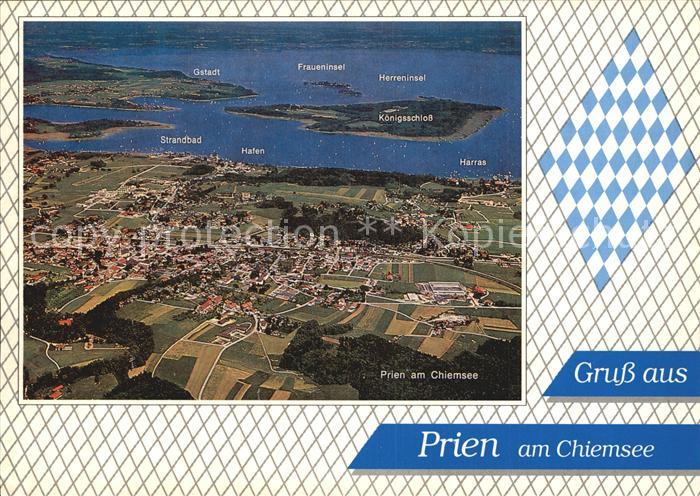 Prien Chiemsee Fliegeraufnahme