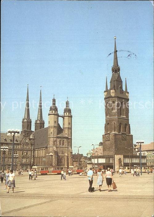 Halle Saale Marktkirche und Roter-Turm
