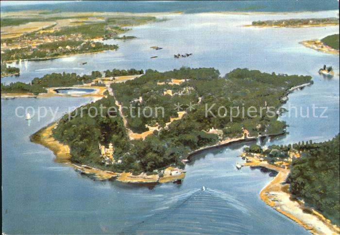 Wannsee Fliegeraufnahme mit Restaurant Blockhaus Nikolskoe