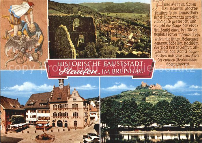 Staufen Breisgau Fauststadt Burg Rathaus