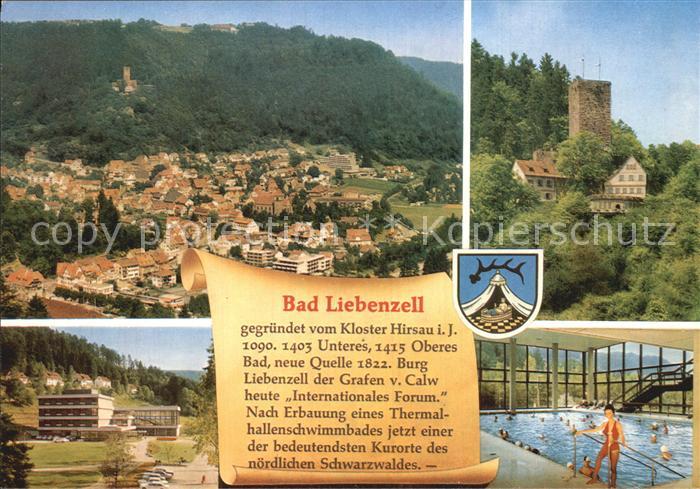 Bad Liebenzell Fliegeraufnahme Burg Schwimmhalle