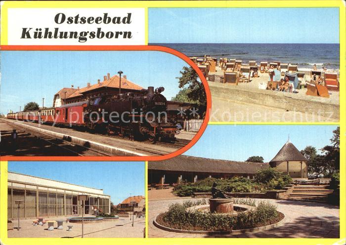 Kuehlungsborn Ostseebad Strand Dampflok Molli Konzertgarten