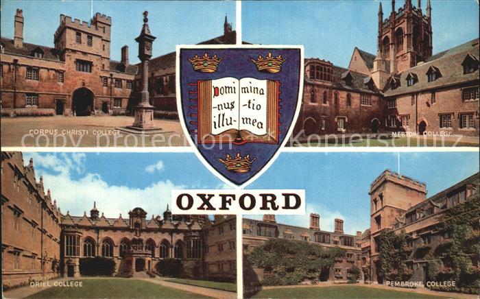 Oxford Oxfordshire Corpus Christi- Oriel- Mertown- Pembroke College