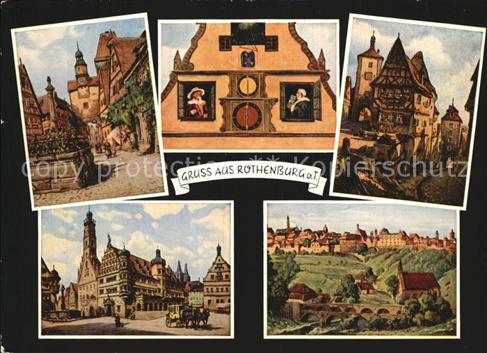 Rothenburg Tauber Marktmuseum Kunstuhr Ploenlein Rathaus Totalansicht