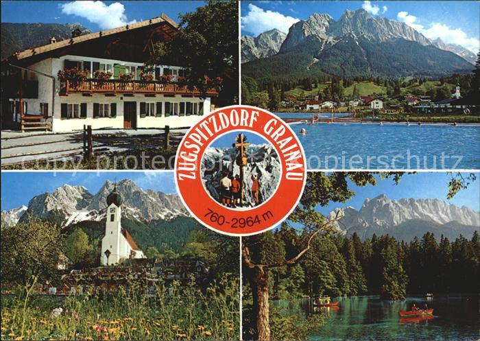 Grainau Bauernhaus Kirche Panorama