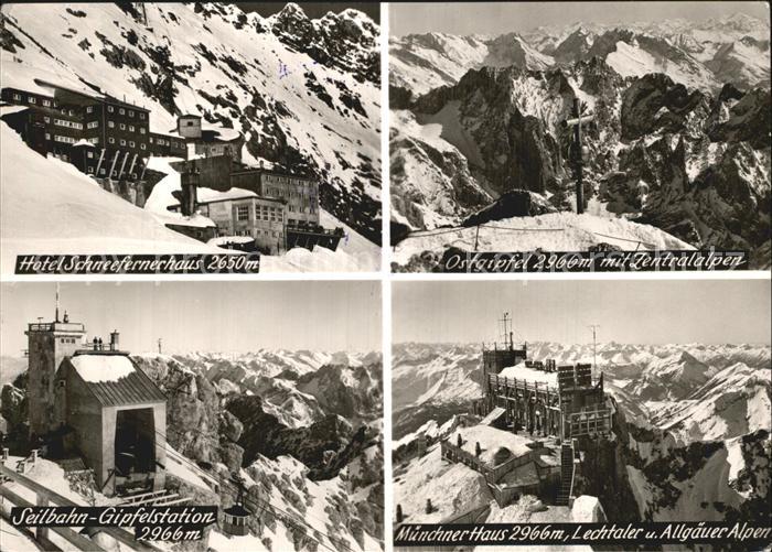 Zugspitze Hotel Schneefernerhaus Muenchner Haus Seilbahn-Gipfelstation