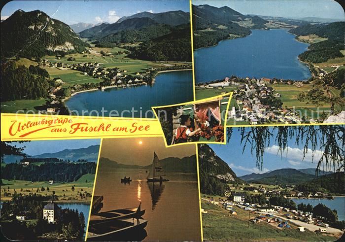 Fuschl See Salzkammergut Campigplatz Sonnenuntergang
