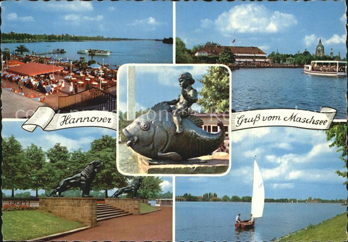 HANNOVER  CITY Machsee Gasthaus Personenschiff Segelboot