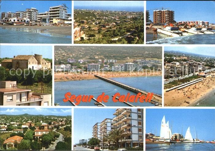 Segur de Calafell Fliegeraufnahme Strand Hafen