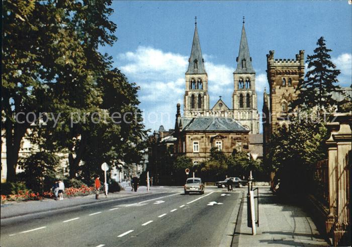 Landau Pfalz Schloessl mit Blick zur Marienkirche