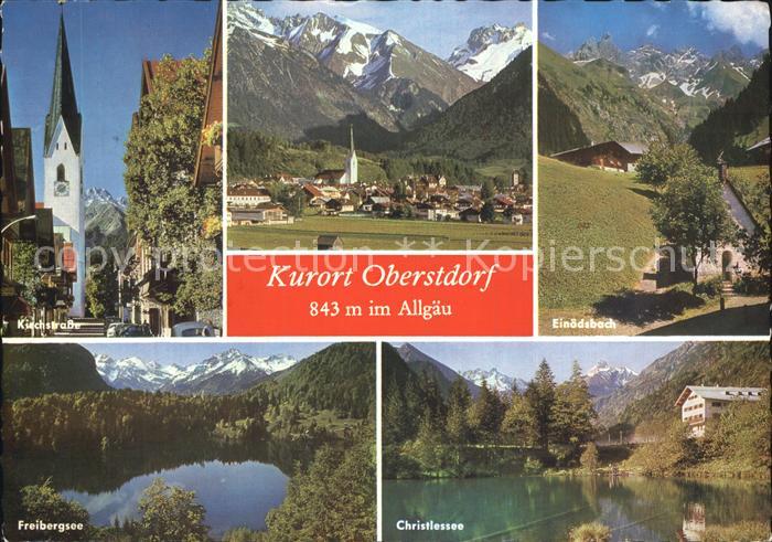 Oberstdorf Kirchstrasse Freibergsee Christlessee Einoedsbach Panorama