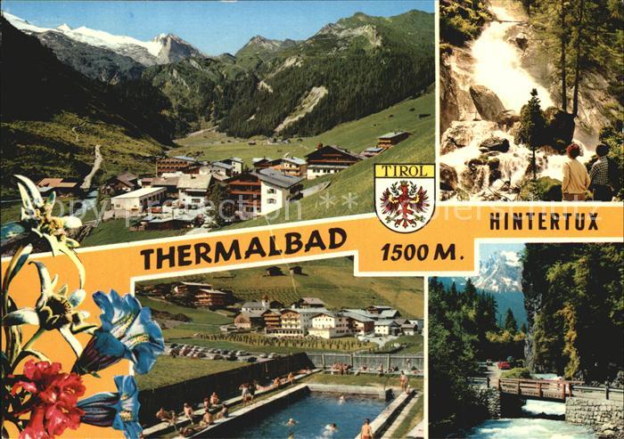 Hintertux Zillertal Thermalbad Wasserfall Teilansicht