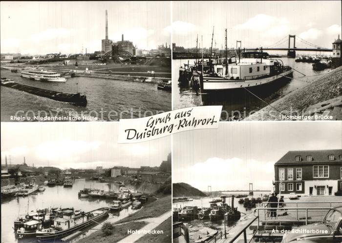 Duisburg Ruhr Homberger Bruecke Rhein- und Niederrheinische Huette Schifferboers