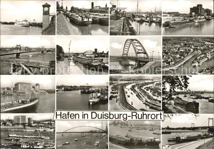 Duisburg Ruhr Hafenansichten mit Pegelturm