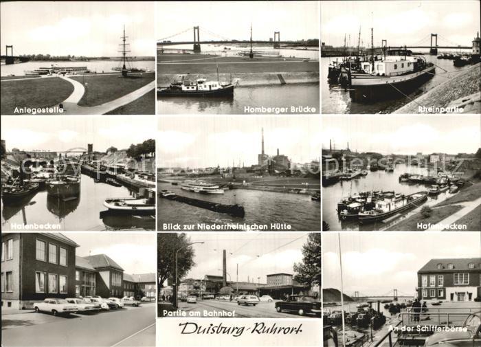 Duisburg Ruhr Hafenbecken Homberger Bruecke Rheinpartie Schifferboerse