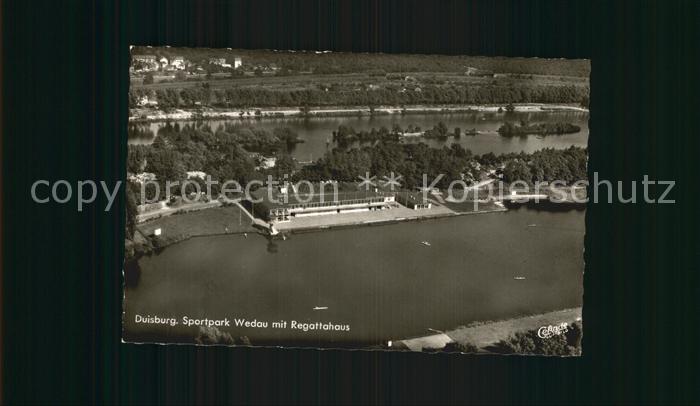 Duisburg Ruhr Fliegeraufnahme Sportpark mit Regattahaus