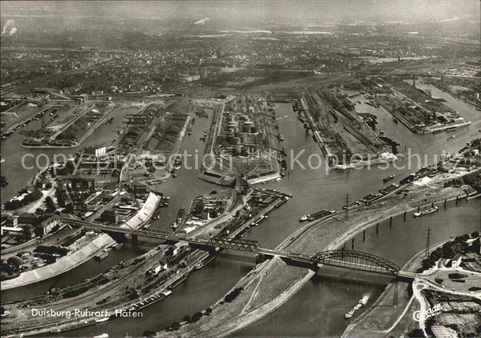 Duisburg Ruhr Fliegeraufnahme Haefen