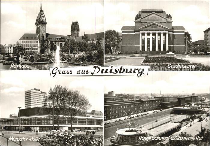Duisburg Ruhr Rathaus Mercatorhalle Stadttheater Hauptbahnhof