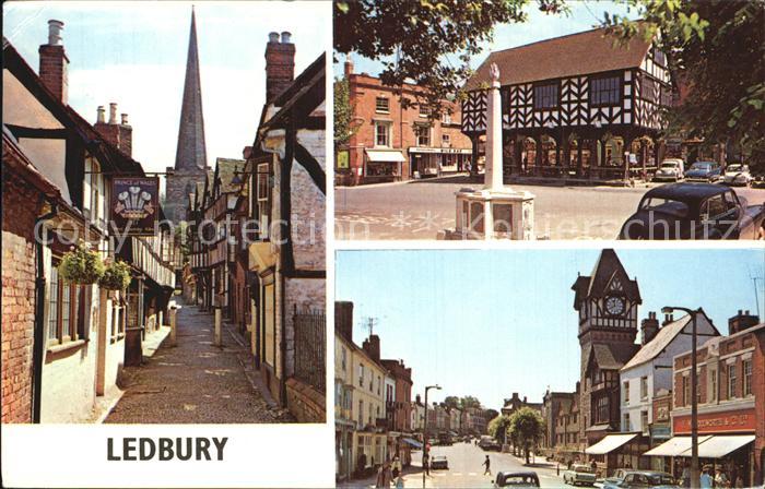 Ledbury Kriegerdenkmal Markthalle Kirchstrasse Hauptstrasse