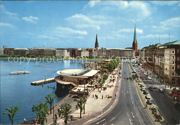 HAMBURG  CITY Jungfernstieg Alsterpavillon Binnenalster