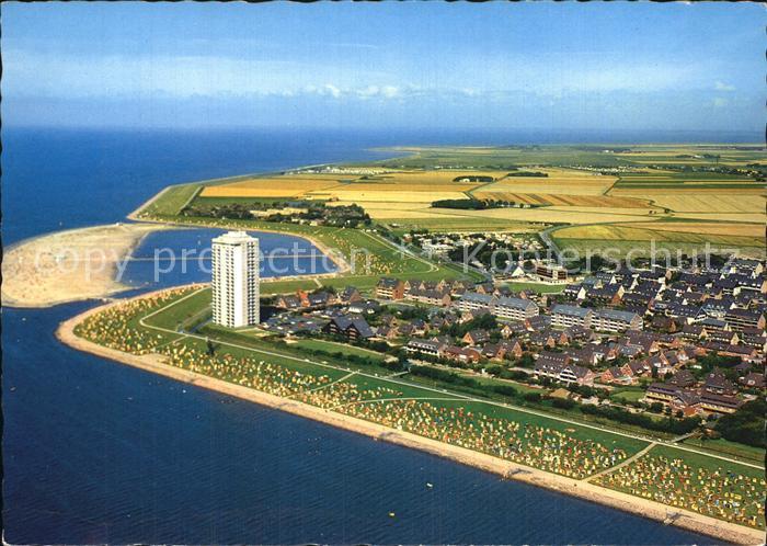 Buesum Nordseebad Perlebucht Sandstrand Luftaufnahme