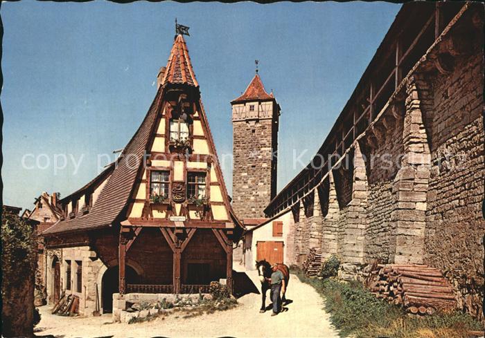 Rothenburg Tauber Alte Schmiede an der Schuett