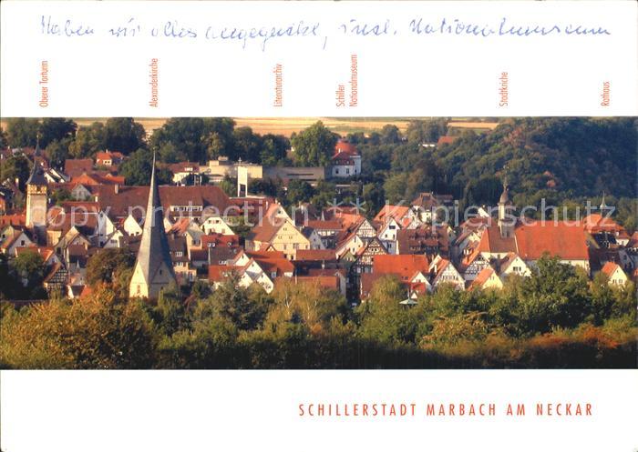 Marbach Neckar Schillerstadt Alexanderkirche Stadtkirche Rathaus Bationalmuseum