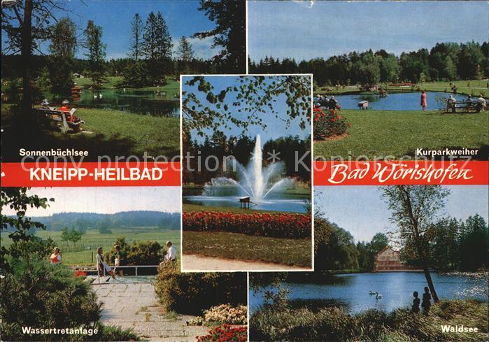 Woerishofen Bad Kneipp Heilbad Wassertretanlage Kurpark Weiher Waldsee Sonnenbue