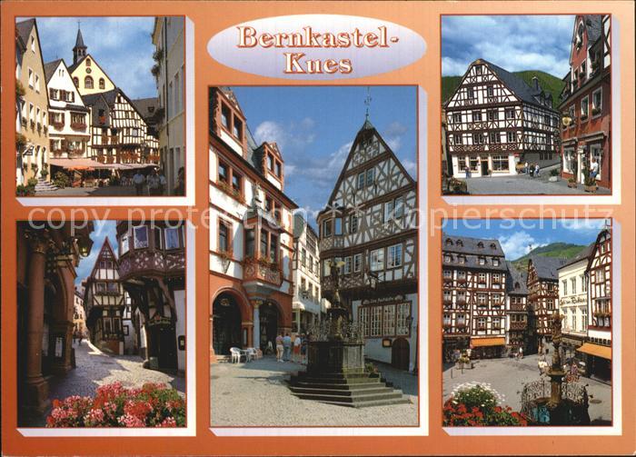 BERNKASTEL-KUES Berncastel Rheinland-Pfalz Weinort Fachwerk Brunnen