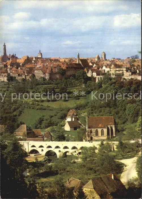 Rothenburg Tauber Ansicht Eselsbruecke