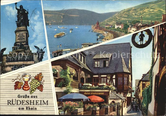 Ruedesheim Rhein Rhein Schiffe Weinort