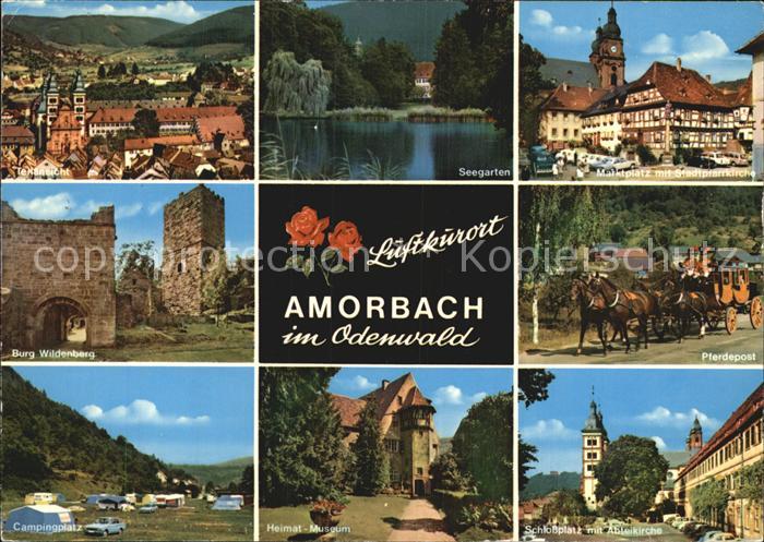 Amorbach Miltenberg Burg Wildenburg Pferdepost Marktplatz Stadtpfarrkirche Campi