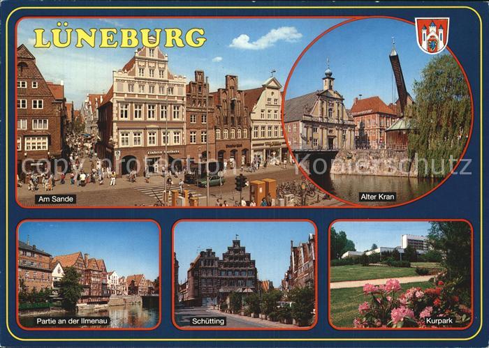 LueNEBURG  CITY Am Sande Alter Kran Partie an der Ilmenau Schuetting Kurpark