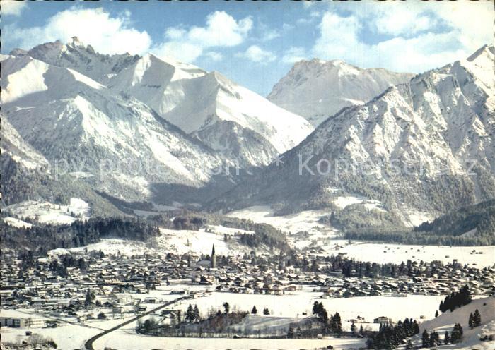 Oberstdorf Winter Kirche Ansicht Alpen