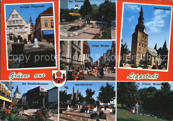 Lippstadt Poststrasse Theater Marienkirche Bernhardbrunnen Marktbrunnen