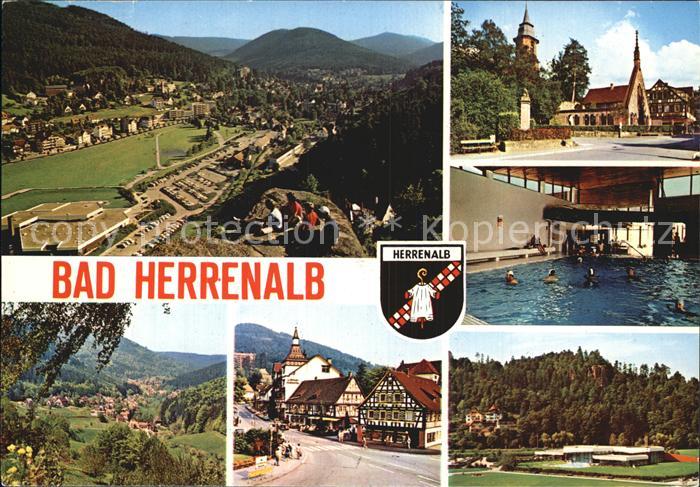 Bad Herrenalb Luftaufnahme Kirche Hallenbad Ortsansicht