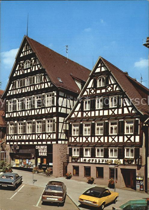 Calw Hirsau Fachwerkhaeuser Marktplatz