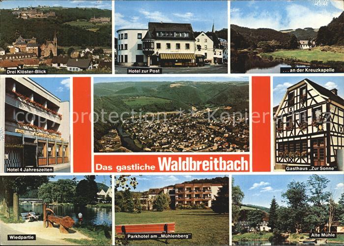 Waldbreitbach Wied Hotel zur Post Kreuzkapelle Wied Parkhotel am Muehlenberg
