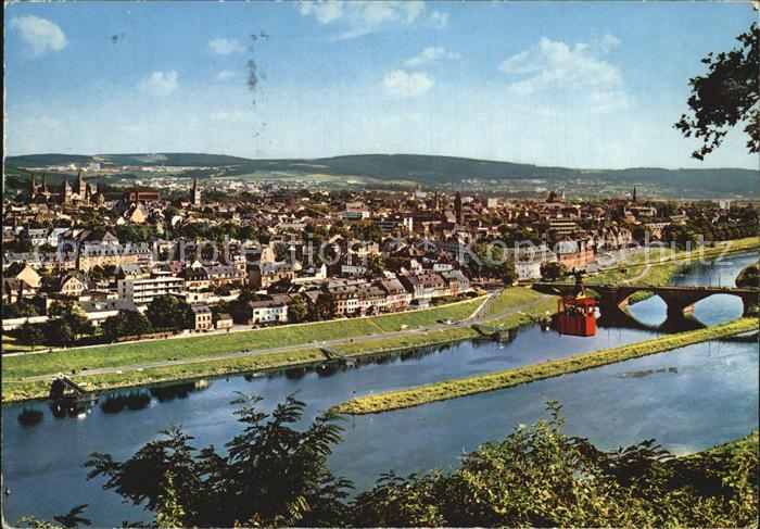 TRIER  CITY Moselpartie mit Kabinenbahnen