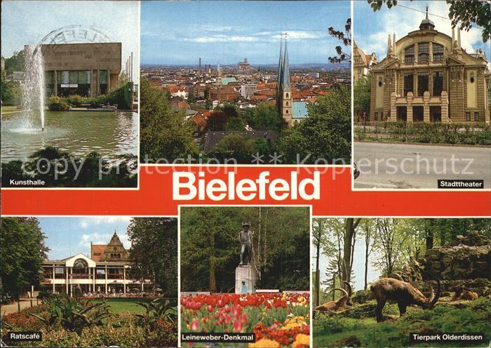 BIELEFELD CITY Kunsthalle Stadttheater Tierpark Olderdissen Leineweber-Denkmal