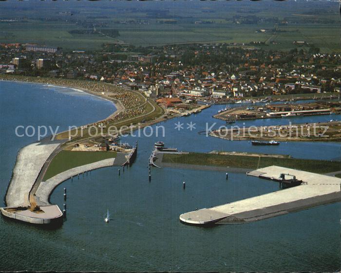Buesum Nordseebad Fliegeraufnahme Hafeneinfahrt