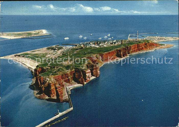 HELGOLAND Insel Schleswig-Holstein Fliegeraufnahme Insel und Duene